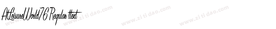 AtLeisureWorld76 Regular ttext字体转换